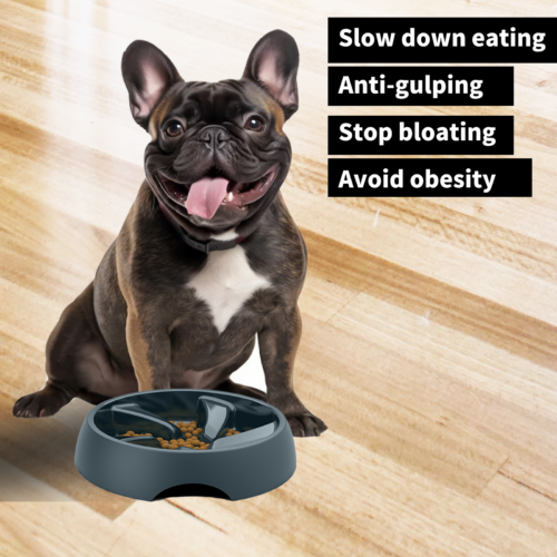 Slow Feeder Dog Bowls Bulldogs Small Medium Large Breed 2 Cup Flat Faced Slow Feeder Bowl Short Snout Shallow Slow Eating Dog Bowl Fast Eater Maze Feeding Puzzle BPA free Dog slow bowl