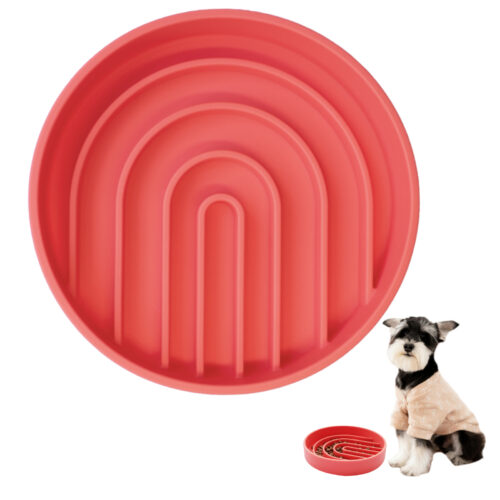 Slow Feeder Dog Bowls Small Breed 3 4 Cup Small Dog Slow Feeder Bowl Puppy Silicone Slow Eating Dog Food Dish Fast Eater Maze Feeding Puzzle Dry Wet Food Extra Small Enrichment Lick